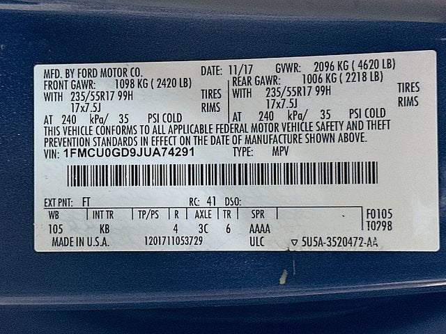2018 Ford Escape SE