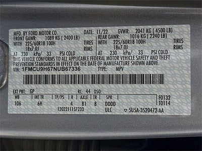 2022 Ford Escape SEL