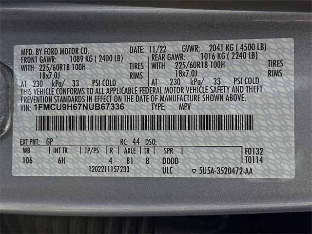 2022 Ford Escape SEL