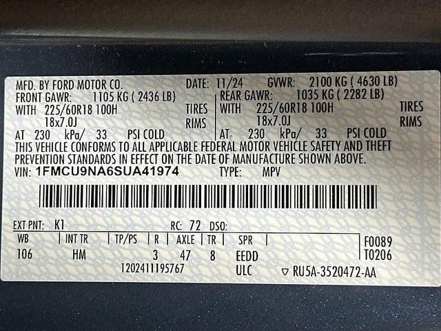 2025 Ford Escape ST-Line Select