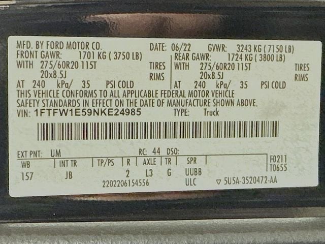 2022 Ford F-150 XL