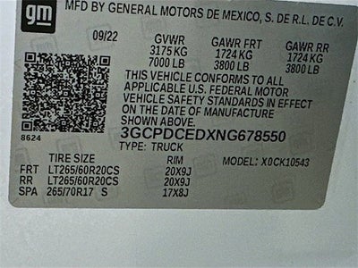 2022 Chevrolet Silverado 1500 Custom Trail Boss