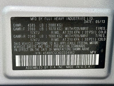2013 Subaru Outback 2.5i Premium