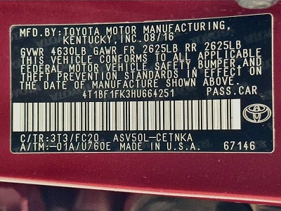 2017 Toyota Camry XLE