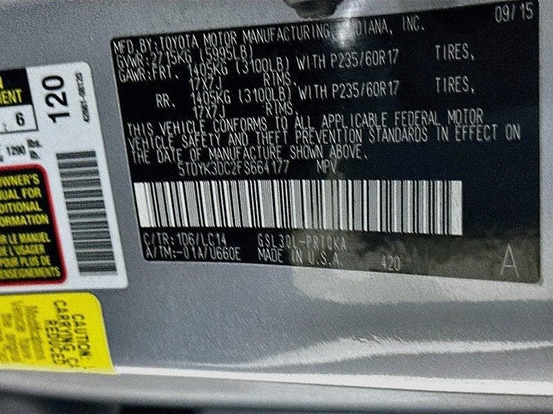 2015 Toyota Sienna XLE