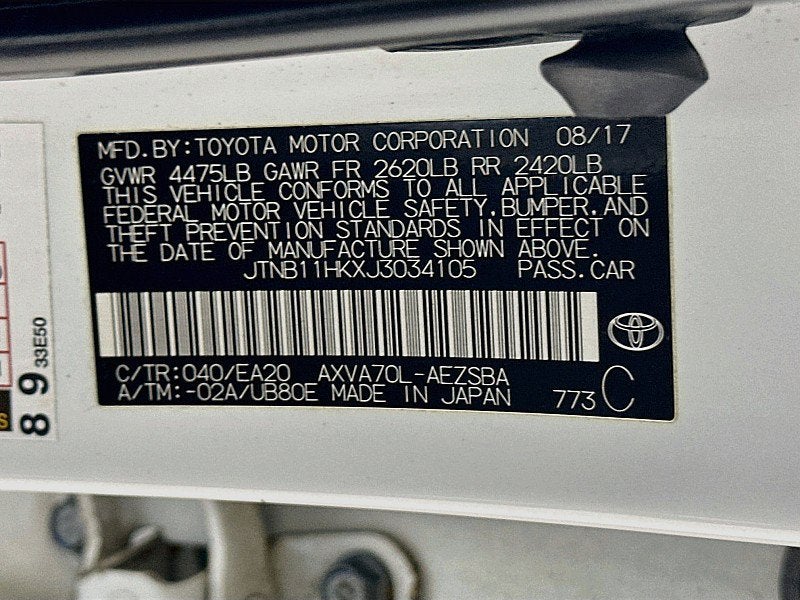2018 Toyota Camry LE